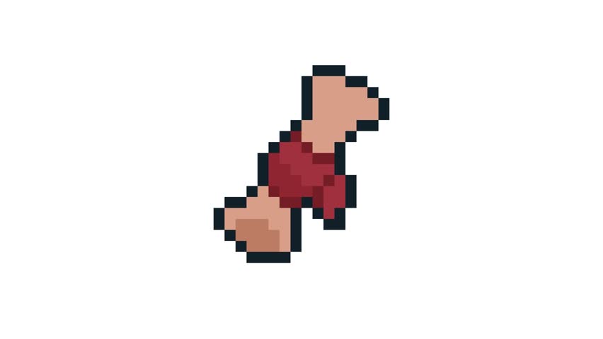 8-bit pixel art rpg game old roll paper item. looped animation 4k 30fps