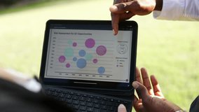 Business professionals collaborating, analyzing assessment opportunities using tablet based data visualization, discussing strategic insights with engaged teamwork - Powered by Shutterstock - Get 15% off with code: PIKWIZARD15
