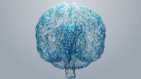 Human Brain Animation of Glowing Neural Networks, Electric Impulses and Digital Connection. Futuristic 3D Data for Technology, Science and Medical Project. Research Bright Background Loop Abstract 4k - Powered by Shutterstock - Get 15% off with code: PIKWIZARD15