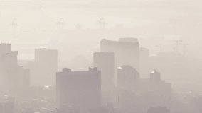 Hazy skyline fading triggers floating icons connecting, pulsing, visualizing social network overlay. Urban, connectivity, technology, digital, abstract, innovation, network - Powered by Shutterstock - Get 15% off with code: PIKWIZARD15