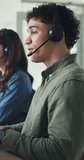 Call center, contact us and business man in office for customer service, help desk and virtual agent. Tech support, crm hotline and talking with employee in agency for communication and consulting - Powered by Shutterstock - Get 15% off with code: PIKWIZARD15