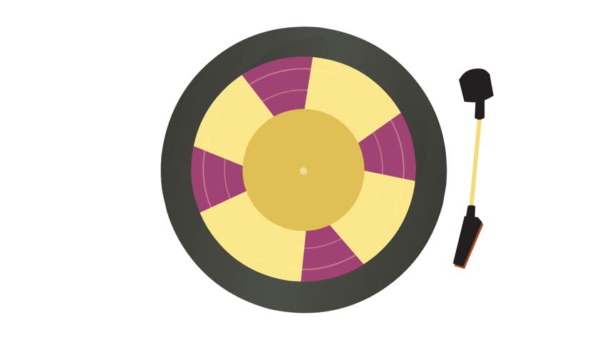 Cute Vinyl Record Animation Spinning