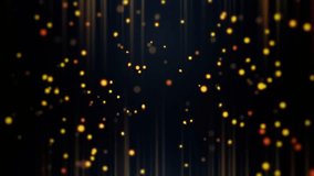 Looped Mystical Golden Bokeh Lights Against Dark Backdrop With Subtle Vertical Strands - Powered by Shutterstock - Get 15% off with code: PIKWIZARD15