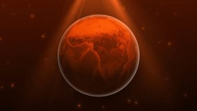 Looping glowing orange sphere planet in outer space animation
 - Powered by Shutterstock - Get 15% off with code: PIKWIZARD15