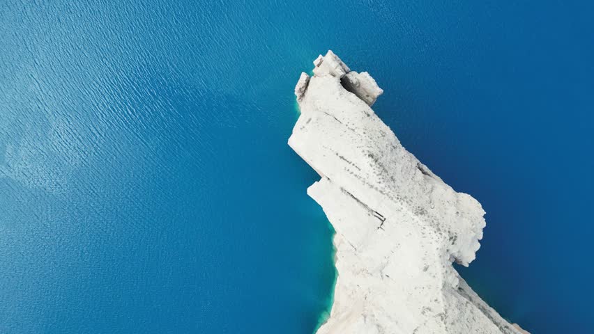 Band E Amir Drone Aerial, Afghanistan. Pristine turquoise lake oasis, lush trees in desert landscape, top down view