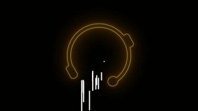 headphones music play icon animation. headphones sign looped animation.Neon music audio waveform spectrum animation. Video footage of audio visualizer beat sound frequency. - Powered by Shutterstock - Get 15% off with code: PIKWIZARD15
