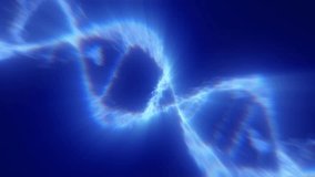 Abstract glowing DNA-like helix of blue energy - Powered by Shutterstock - Get 15% off with code: PIKWIZARD15