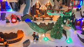 Tiny winter village for Christmas with festive lights and miniature toys - Powered by Shutterstock - Get 15% off with code: PIKWIZARD15