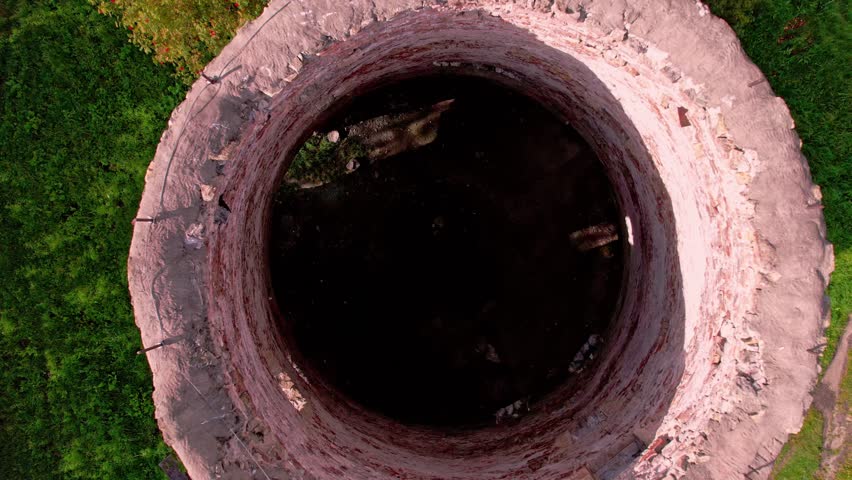 Discover the fascinating aerial view of ancient ruins in Latvia, showcasing their unique circular structure surrounded by vibrant green land.