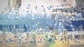 Digital overlay clearing, female student adjusting microscope knob for specimen view in science lab. Technology, education, exploration, research, curiosity, innovation, learning - Powered by Shutterstock - Get 15% off with code: PIKWIZARD15