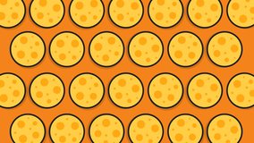 Halloween moon pattern on a orange background. Suitable for abstract backgrounds, geometric designs, or modern art projects. - Powered by Shutterstock - Get 15% off with code: PIKWIZARD15