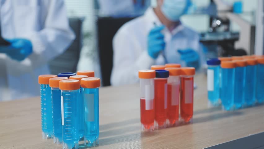 Researchers working in the clinical laboratory	