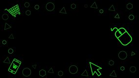 Neon green cyber monday pattern interface elements on black background. Modern and cool for website, design projects and digital marketing. - Powered by Shutterstock - Get 15% off with code: PIKWIZARD15