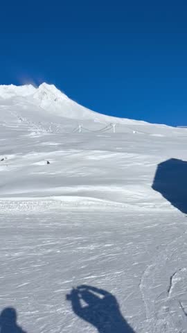 Mount Hood ski summit in winter
