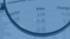 Opening with magnifier on financial sheet network expanding animating nodes visualizing links. Analytics, connectivity, data visualization, digital interface, technology, collaboration, innovation - Powered by Shutterstock - Get 15% off with code: PIKWIZARD15