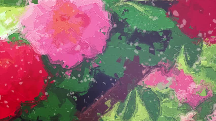 Various oil paintings, flowers, roses, peonies, landscapes, strawberries, forests, and mountainous areas