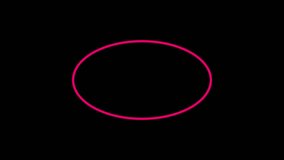 Pink Color Circle Loop Radiating Symmetrical Pattern on Black for Modern Design and Visuals - Powered by Shutterstock - Get 15% off with code: PIKWIZARD15