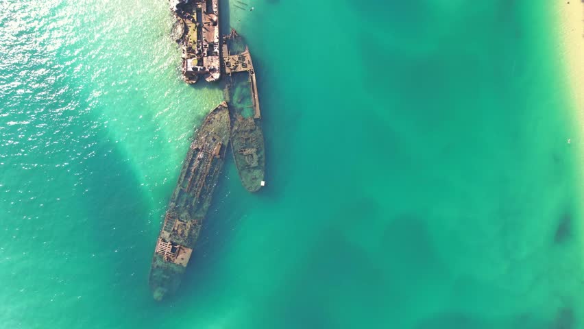 Moreton shipwreck at Tangalooma Island, near Brisbane