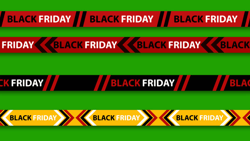 Animated Black Friday sales ribbon across. Ideal for promotional videos, discount ads, and online store marketing.