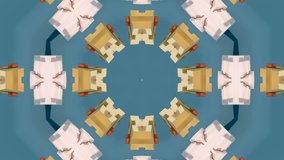 Abstract 3D Kaleidoscope Background with Rotating Mandala Mosaic and Geometric Ornament Patterns Perfect for Creative Design, Branding, Motion Graphics, and Visual Storytelling - Powered by Shutterstock - Get 15% off with code: PIKWIZARD15