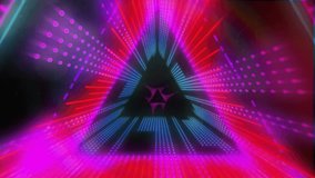 With 'MEGA SALE' text appearing triangle lighting LEDs and outlining neon frames highlighting sale. Technology, digital, futuristic, neon, abstract, motion, vibrant - Powered by Shutterstock - Get 15% off with code: PIKWIZARD15