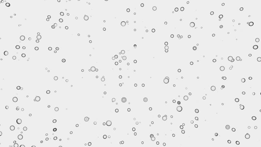 Abstract 3D transparent liquid sphere filled with suspended air bubbles on clear white background, seamless animation perfect for skincare, cosmetic science, and beauty product branding