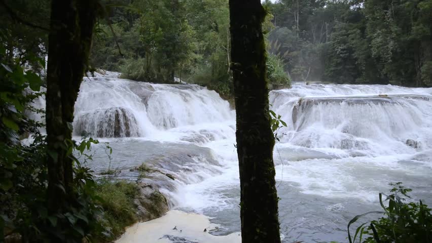 Cascadas de agua azul with trees