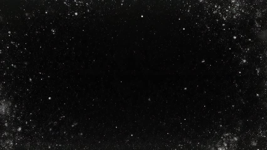 Snow Particles Are Falling, Isolated On Dark Background, Winter emulation, Overlay Effect