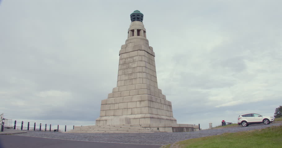 Extra wide shot looking at the War Memorial on law hill Dundee