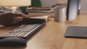 Timelapse, Multitasking businessman working on laptop at home. - Powered by Shutterstock - Get 15% off with code: PIKWIZARD15