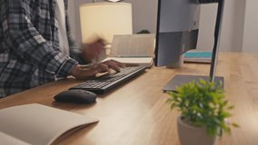 Timelapse, Multitasking businessman working on laptop at home. - Powered by Shutterstock - Get 15% off with code: PIKWIZARD15
