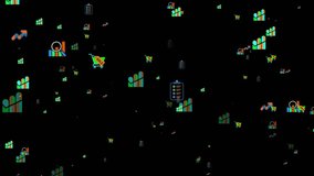 Business and Sale Icons Scattered on Dark Background - Powered by Shutterstock - Get 15% off with code: PIKWIZARD15