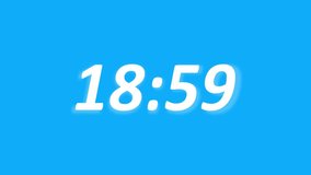 Countdown timer from 18 minute to 17 minute with white number on black background. Countdown timer for deadline reminders, time management concepts, - Powered by Shutterstock - Get 15% off with code: PIKWIZARD15
