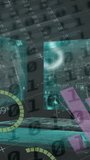 Animation of financial data processing and mathematical equations over black background. global business, connections, digital interface and technology concept digitally generated video. - Powered by Shutterstock - Get 15% off with code: PIKWIZARD15