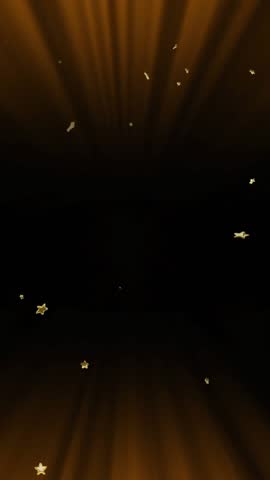 Candy canes, gifts and christmas baubles over falling gold stars on black background. Christmas, tradition and celebration digitally generated video.