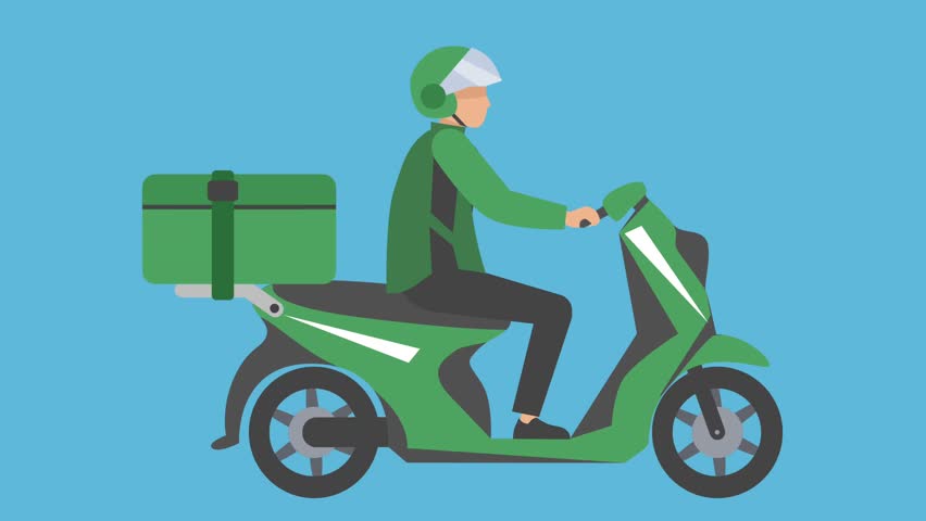 BIKE DELIVERY MOTION GRAPHIC WITH CHORMA KEY 