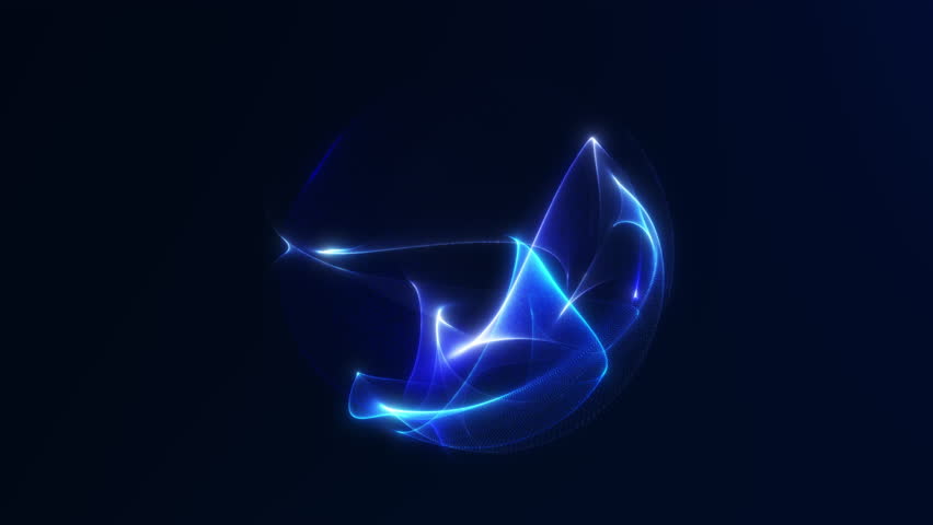 Glowing blue energy sphere with flowing plasma lines and smooth motion on dark background. Abstract futuristic digital orb loop in 4K. - Powered by Shutterstock - Get 15% off with code: PIKWIZARD15