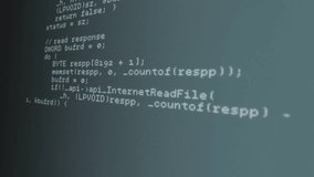 Opening UI showing scrolling C++ HTTP code fading circle behind rotating padlock securing data. Cybersecurity, data protection, digital interface, technology, encryption, software development - Powered by Shutterstock - Get 15% off with code: PIKWIZARD15