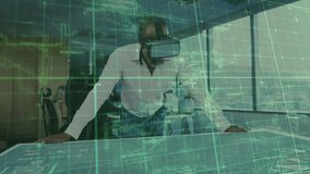 Engineer pressing controls with VR gear displaying wheel model for analysis while manager observing. Technology, innovation, collaboration, visualization, digital, futuristic, analysis - Powered by Shutterstock - Get 15% off with code: PIKWIZARD15