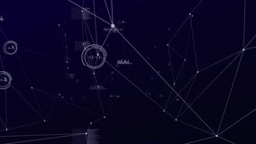 Nodes emerging on monitors linking data points, fluctuating gauges indicating network completion. Technology, connectivity, data visualization, digital network, cyber security, innovation, futuristic - Powered by Shutterstock - Get 15% off with code: PIKWIZARD15