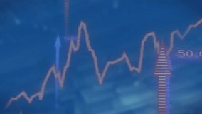 Line graph hitting 46.03 initiating globe fading, bars rising, planes orbiting, visualizing traffic. Data, visualization, analytics, technology, global, digital, innovation - Powered by Shutterstock - Get 15% off with code: PIKWIZARD15