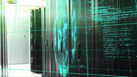 Teal grid rising in server corridor, 3D globe rotating, code streams pulsing showing data flow. Technology, cybersecurity, futurism, digital, innovation, data visualization, abstract - Powered by Shutterstock - Get 15% off with code: PIKWIZARD15