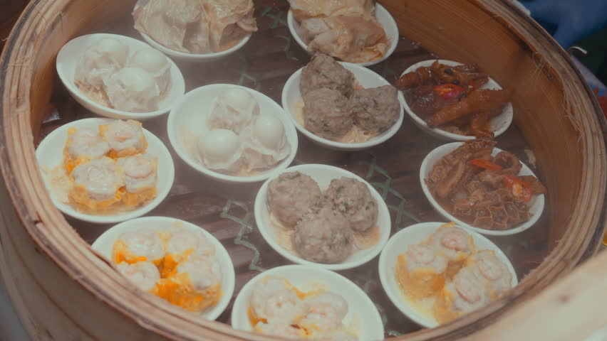 Street food of the Hong Kong at night