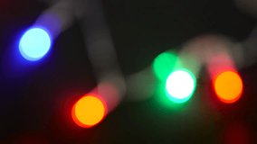 4K Christmas Lights: Colorful String on Black Background - Powered by Shutterstock - Get 15% off with code: PIKWIZARD15