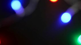 4K Christmas Lights: Colorful String on Black Background - Powered by Shutterstock - Get 15% off with code: PIKWIZARD15