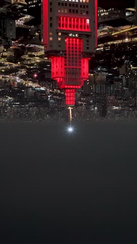 Sao Paulo Skyline At Sao Paulo In Brazil. Highrise Buildings Landscape. Downtown Cityscape. Night City. Sao Paulo Skyline At Sao Paulo In Brazil. Business Travel.