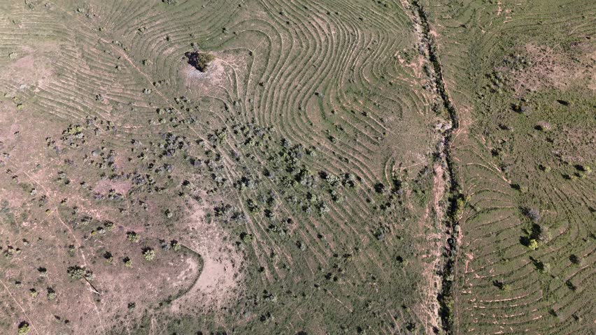 Arkaba Hill Lookout, Flinders Ranges, South Australia – 4K Aerial Drone Footage of Rugged Red Cliffs, Rocky Hills, Forest, and Expansive Outback Valleys under Clear Blue Skies in Australia Inland