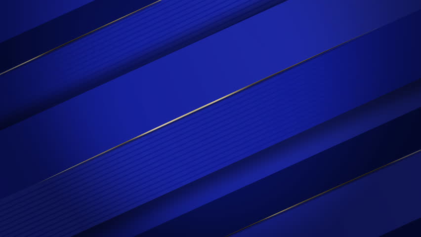 Abstract geometric shape royal blue gold background video