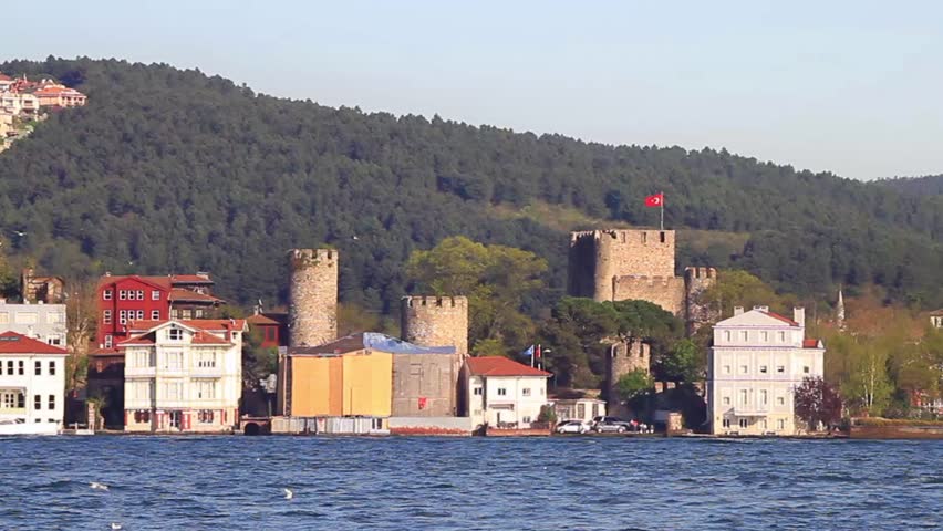 Anadolu Hisari fortress in Istanbul, Turkey. Anadoluhisari summer resort