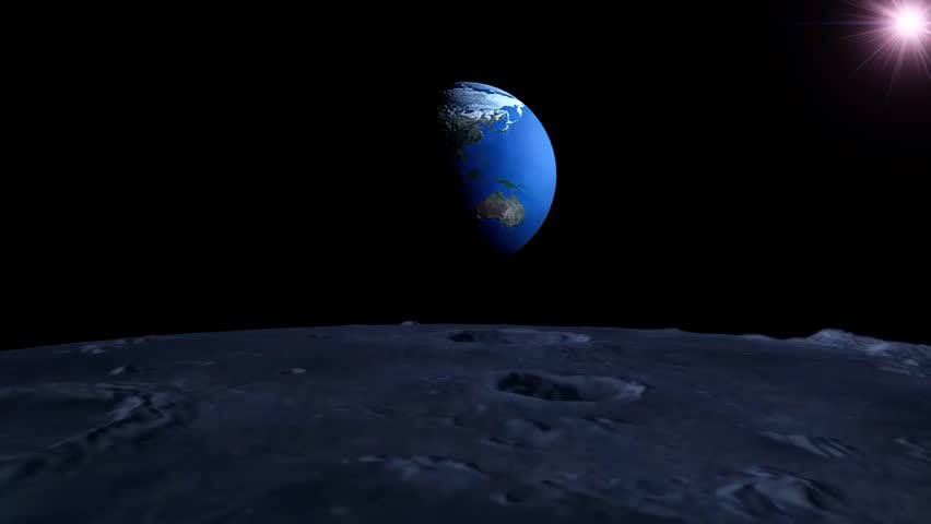 A breathtaking view of planet Earth rising above the crater-filled surface of the Moon, capturing the majesty of space, astronomy, and cosmic perspective.